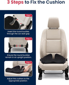 Orthopedic Memory Foam Seat Cushion Ergonomic Tailbone & Back Pain Relief