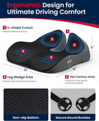 Orthopedic Memory Foam Seat Cushion Ergonomic Tailbone & Back Pain Relief